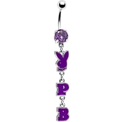 Proud Purple Playboy Belly Ring
