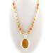 Agate Sterling Silver Pendant Citrine Stone Necklace 1144