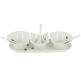 3 coupelles apéritifs porcelaine - Herbier