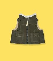 Dark Olive Green Vest fits Webkinz, Shining Star & 8"-10" Make Your Own Stuffed Animals