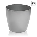 4,5 Liter Blumentopf �bertopf h 184 mm classic silber � 200 mm Pflanzentopf Glanz
