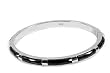 Silver Stone Bangle Bracelet, Size: 38mm