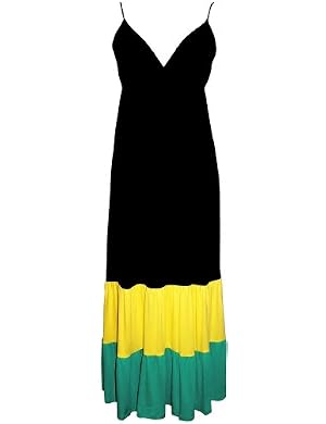 Plus Size Color Block Tiered Maxi Dress