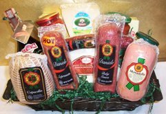 Italian Salami Antipasto and Gourmet Treats Basket