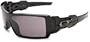 Oakley Men's Oil Rig Sunglasses,Polished Black Frame/Warm Grey Lens,one size
