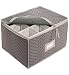 Stemware Storage Chest -Deluxe Quilted Microfiber (Light Gray) ( 15.5" x 12.5 x 10")