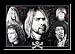 Dead at 27 (Kurt Cobain, Jimi Hendrix, Janis Joplin, Jim Morrison, Brian Jones) Gold Wood-Mounted Art Poster Print - 24 X 36