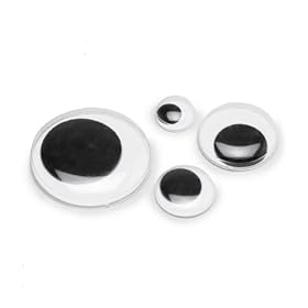 Wiggle Eyes 5mm-30mmPaste-On 120/pkg