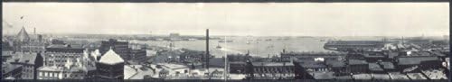 c1912 View of Boston Harbor from roof of N. E. Tel. &amp; Tel. Cos Bldg. 48" Vintage