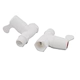 uxcell　アングルバルブ　ストップバルブ　バスルーム　プラスチック　オス　メス　スレッド　クォーター　19mm　2個セット