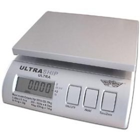 NEW - ULTRASHIP 55 lb. DIGITAL POSTAL SHIPPING & KITCHEN FOOD SCALE - SILVER by MYWEIGH