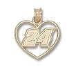Driver Number 24 Heart Charm/Pendant