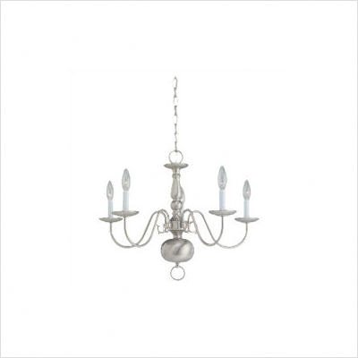 Large Chandelier in Brushed Nickel