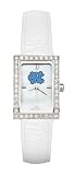 North Carolina Tar Heels Ladies Allure Watch White Leather Strap