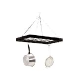 Rectangle Wire Hanging Pot Rack with Accessories