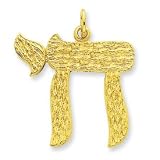 24k Gold-plated Sterling Silver Chai Pendant