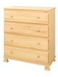 Parker 4-Drawer Dresser in Natural Finish By DaVinci