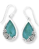 Boma Floral Turquoise Teardrop Earrings