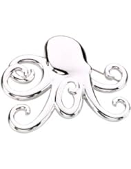 Sterling Silver Octopus Brooch Pin Pendant