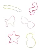 Zany Bandz Shaped Rubber Bands Bracelets 24Pack Hollywood Glows In The Dark!