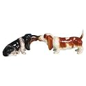 Kissing Basset HoundS Dogs Salt & Pepper Shakers New Gift
