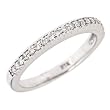 10k White Gold Diamond Wedding Anniversary Band Ring (0.22 Cttw, SI-I Clarity, H-I Color)