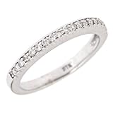 10k White Gold Diamond Wedding Anniversary Band Ring (0.22 Cttw, SI-I Clarity, H-I Color)