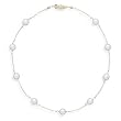 16" 14k Yellow Gold Chain 7mm (A) Akoya Pearl Necklace