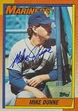 Mike Dunne, Seattle Mariners, 1990 Topps Autographed Card