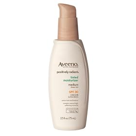 Aveeno Positively Radiant Daily Moisturizer Spf 30 Medium, 2.5-Ounce