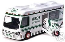 1998 Hess Truck Recreation Van with Dune Buggy and Motorcycle