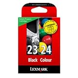Genuine NEW Lexmark 18C1571 #23 and #24 Return Program Ink Cartridge Combo