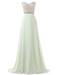 Strapless Beaded Lace-Up Sequined 2015 Acrylic/Chiffon/Satin Sweetheart Evening Dress/Bridesmaid Dress/Prom Dress/Party Dress 