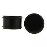 Solid Black Acrylic Plugs with O Ring - Size: 6G (Sold as pair)