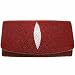 Stingray Wallets - Stingray Leather Deluxe Tri-fold Wallet in Burgundy