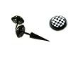 Short Fake Piercing Expanders with Checker Pattern Design Sold as a Pair