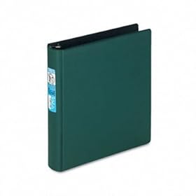 Contour Heavy-Duty Locking Round Ring Binder, 11 x 8-1/2, 1-1/2 Cap, Green