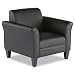 New-Alera RL23LS10B - Reception Lounge Series Club Chair, Black/Black Leather - ALERL23LS10B