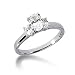 1.30 ctw Oval Cut 3 Stone Diamond Engagement Ring