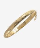 18k Gold Over Sterling Silver Bangle Bracelet
