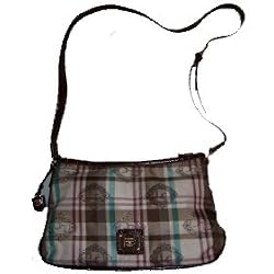 Women's Liz Claiborne Purse Handbag Plaid O Heritage Mosaic O w/ Key Chain