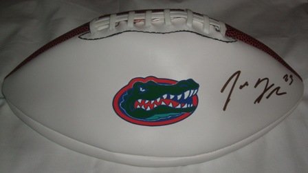 Joe Haden Autographed Florida Gators Logo Football W/PROOF, Picture of Joe Signing For Us, Cleveland Browns