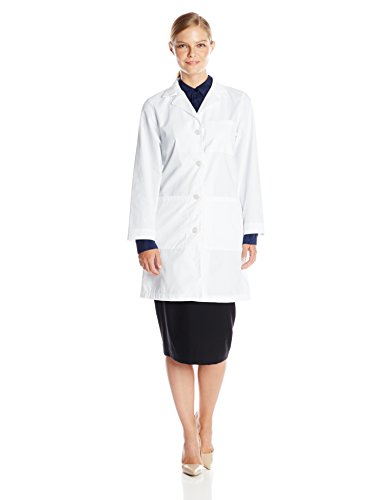 LandauRelaxed Fit 3-Pocket 4-Button Full-Length Lab Coat for Women 3155