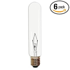 GE 22114-6 15-Watt Indicator Light T6 Light Bulb, 6-Pack
