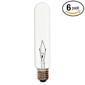 GE Lamps 22114 15-Watt Indicator Light T6 Light Bulb, 6-Pack by General Electric