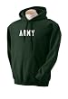 Custom distressed style ARMY on mens hooded pullover sweatshirt