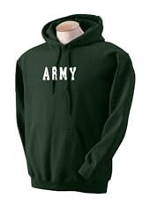 Custom distressed style ARMY on mens hooded pullover sweatshirt