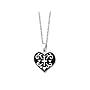 Sterling Silver "Watch Over Me" Reversible Heart With Cross Pendant, 18"