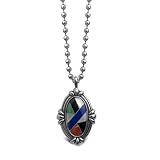 SterlingSilverChannelInalyOvalPendantNecklace
