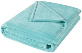 Laura Ashley Flannel Throw 60" x 70" - Aqua